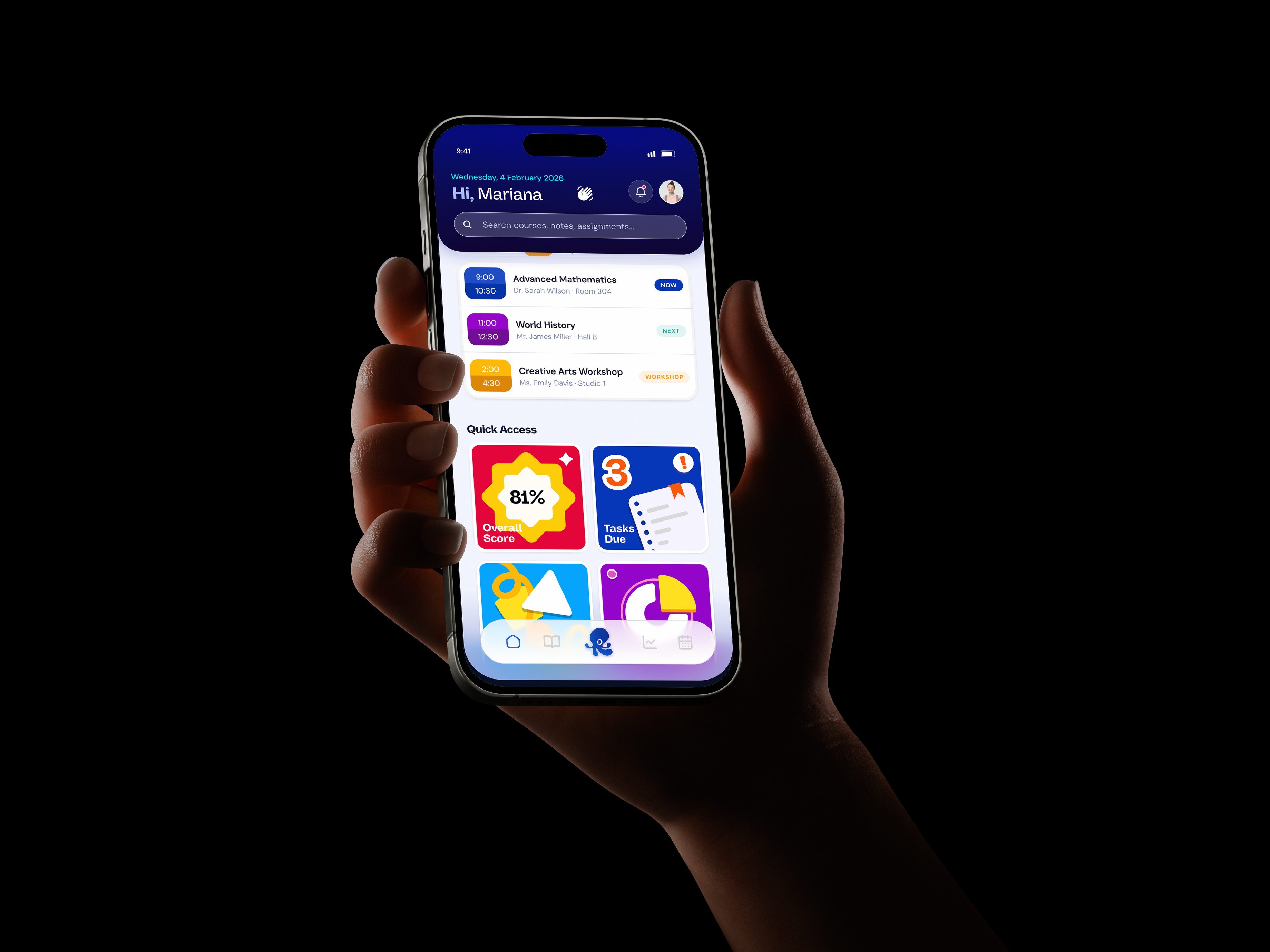 Student Learning App mockup